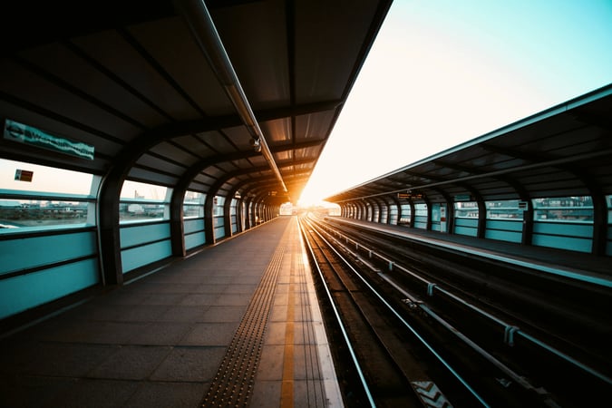 addnode_Train station_sunset