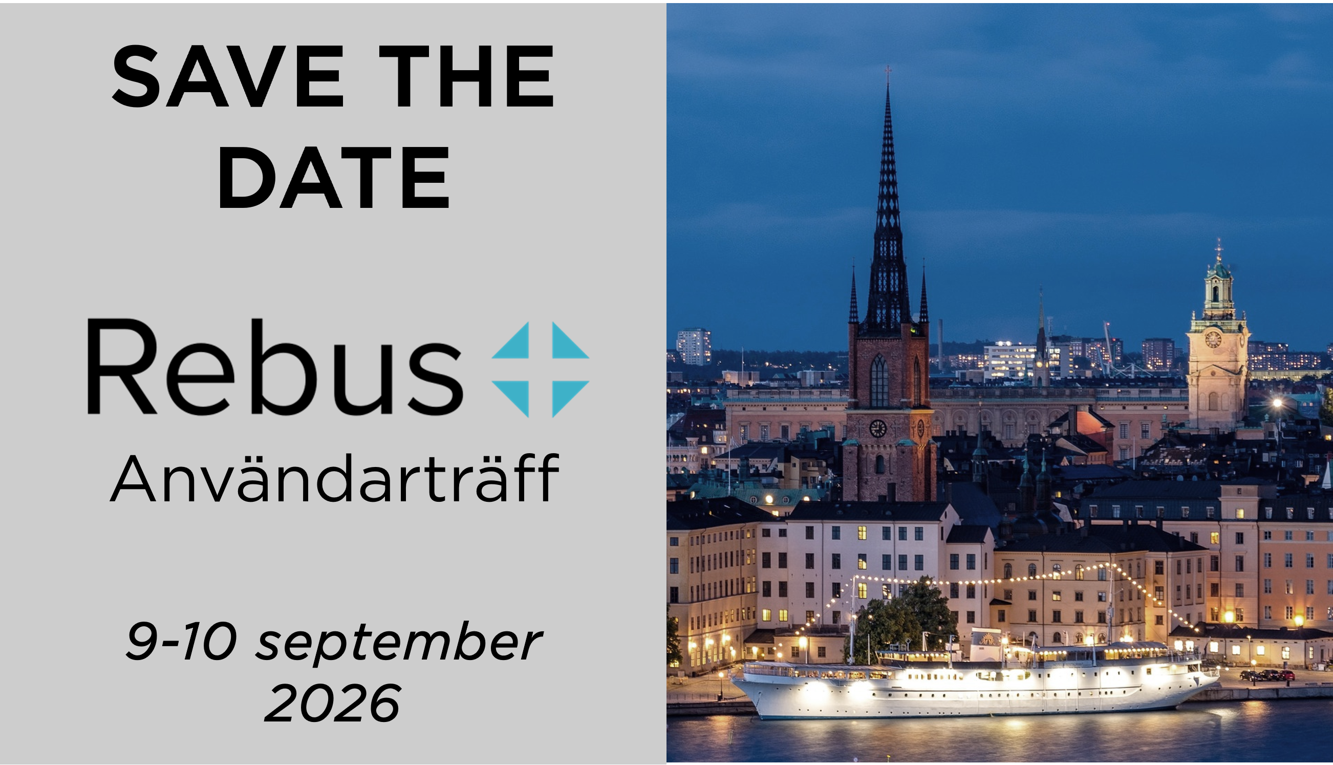 SAVE THE DATE: Rebus Användarträff 2026